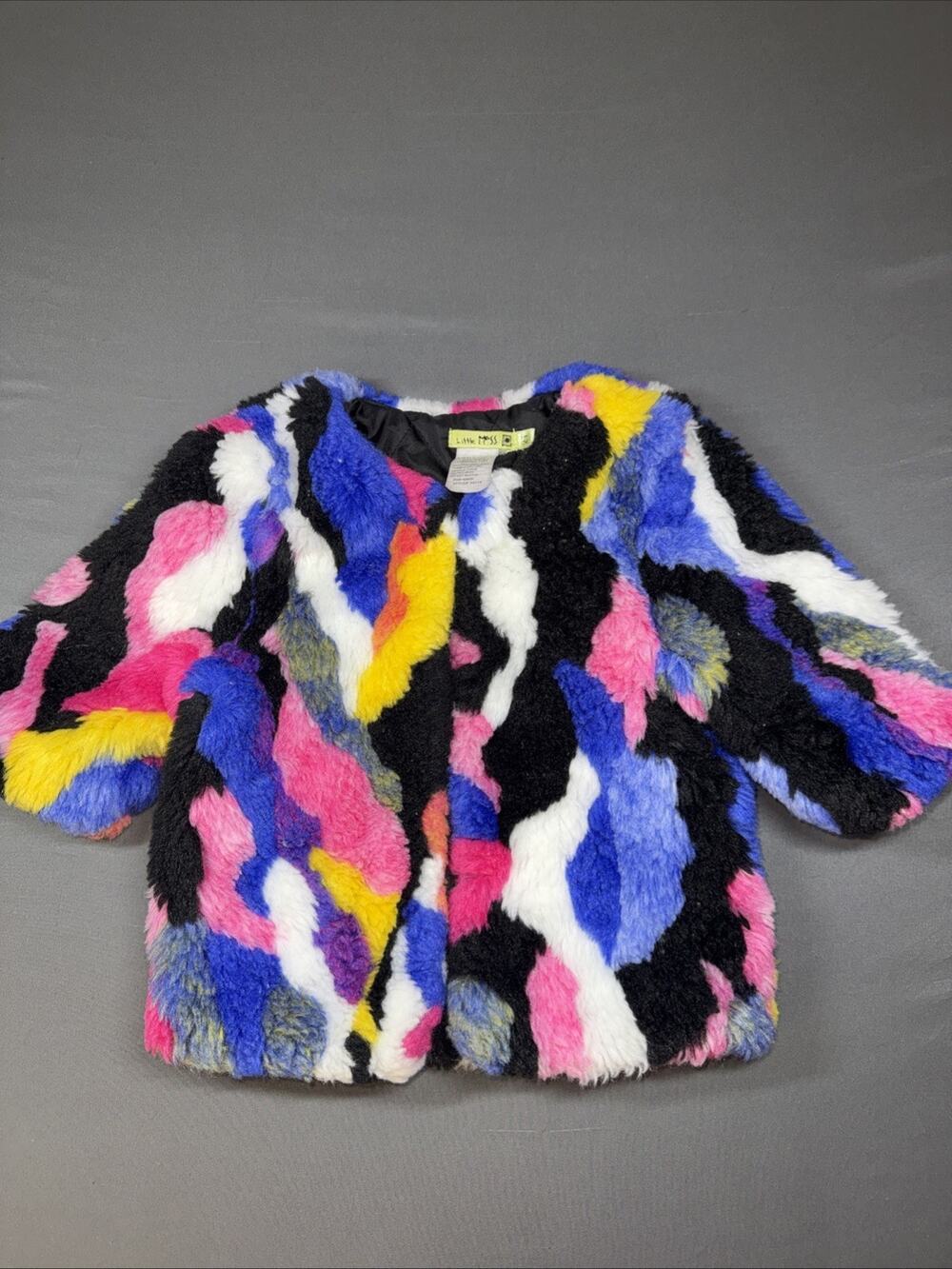 Little Mass Faux Fur Jacket 2T Colorful